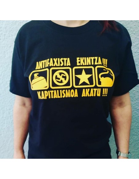Camiseta Antifaxista Ekintza!!! Kapitalismoa Akatu!!!