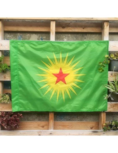 Bandera KCK (Confederación de los pueblos de Kurdistán)