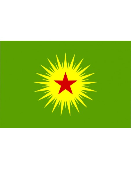 Bandera KCK (Confederación de los pueblos de Kurdistán)