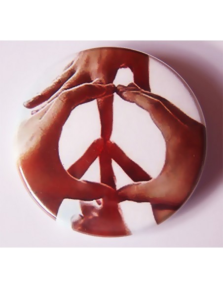 Chapa Paz y Amor (con manos)