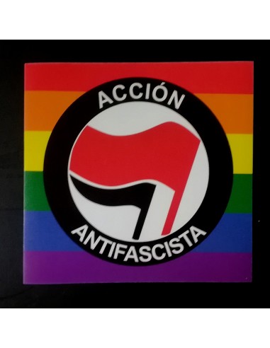 Pegatina acción antifascista