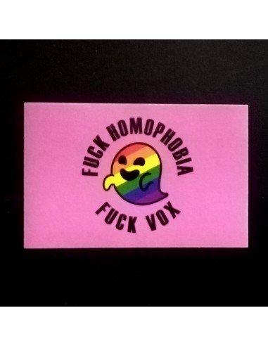 Pegatina Fuck Homophobia Fuck Vox